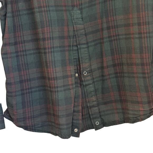 Henrik Visbkov "The Human Laundry Service" plaid snap button avant garde shirt L - Picture 4 of 8